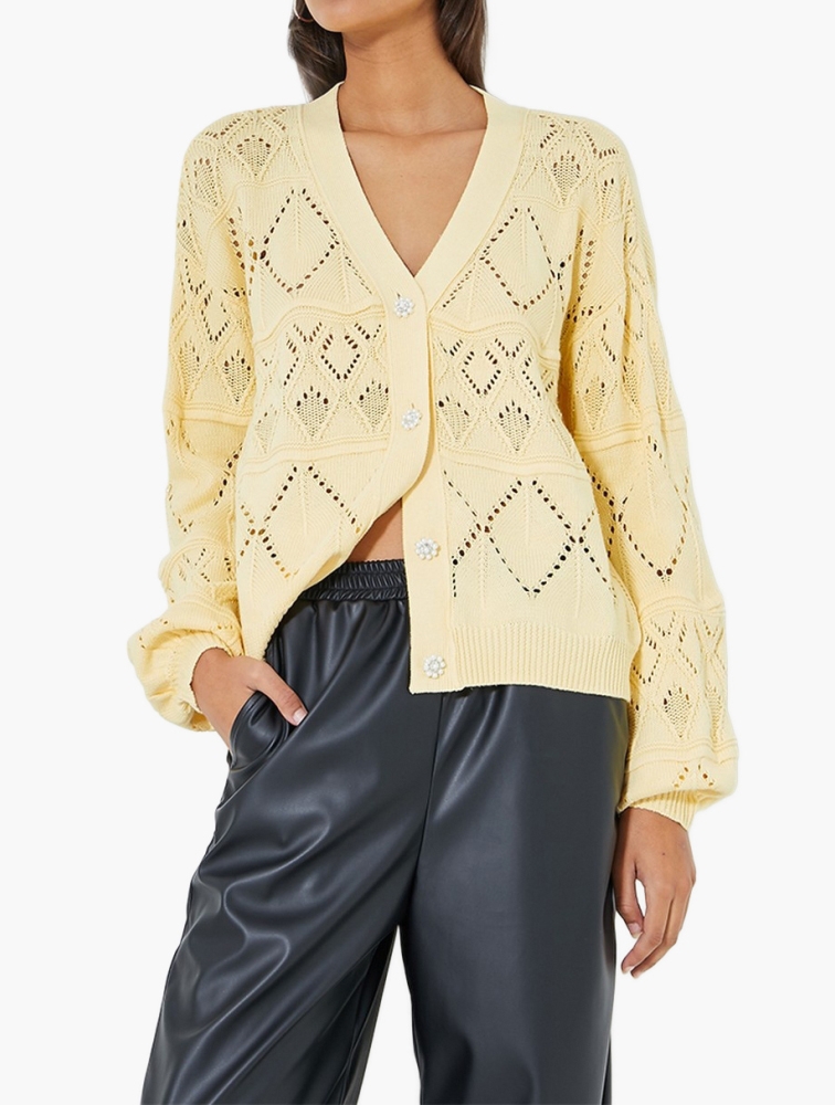 Butter 2025 yellow cardigan